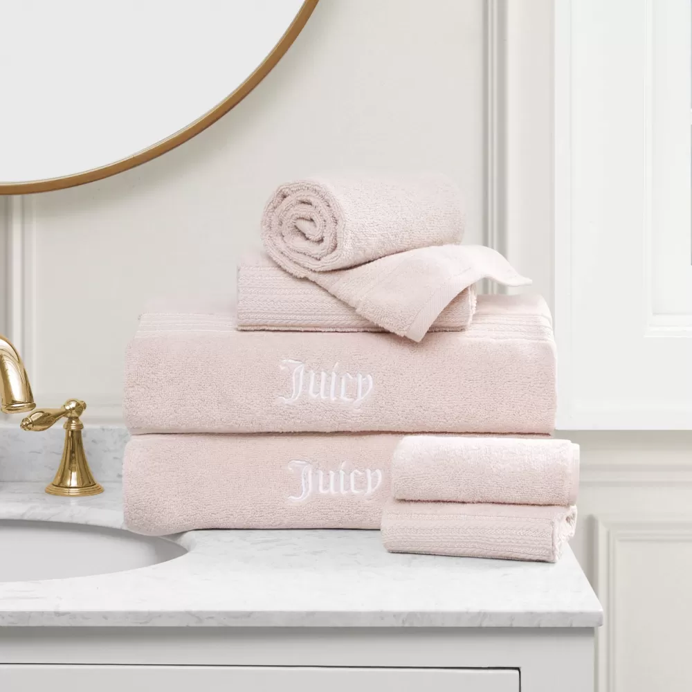 Bath & Beach Towels-Juicy Couture Alyssa Bath Towel Set Pink