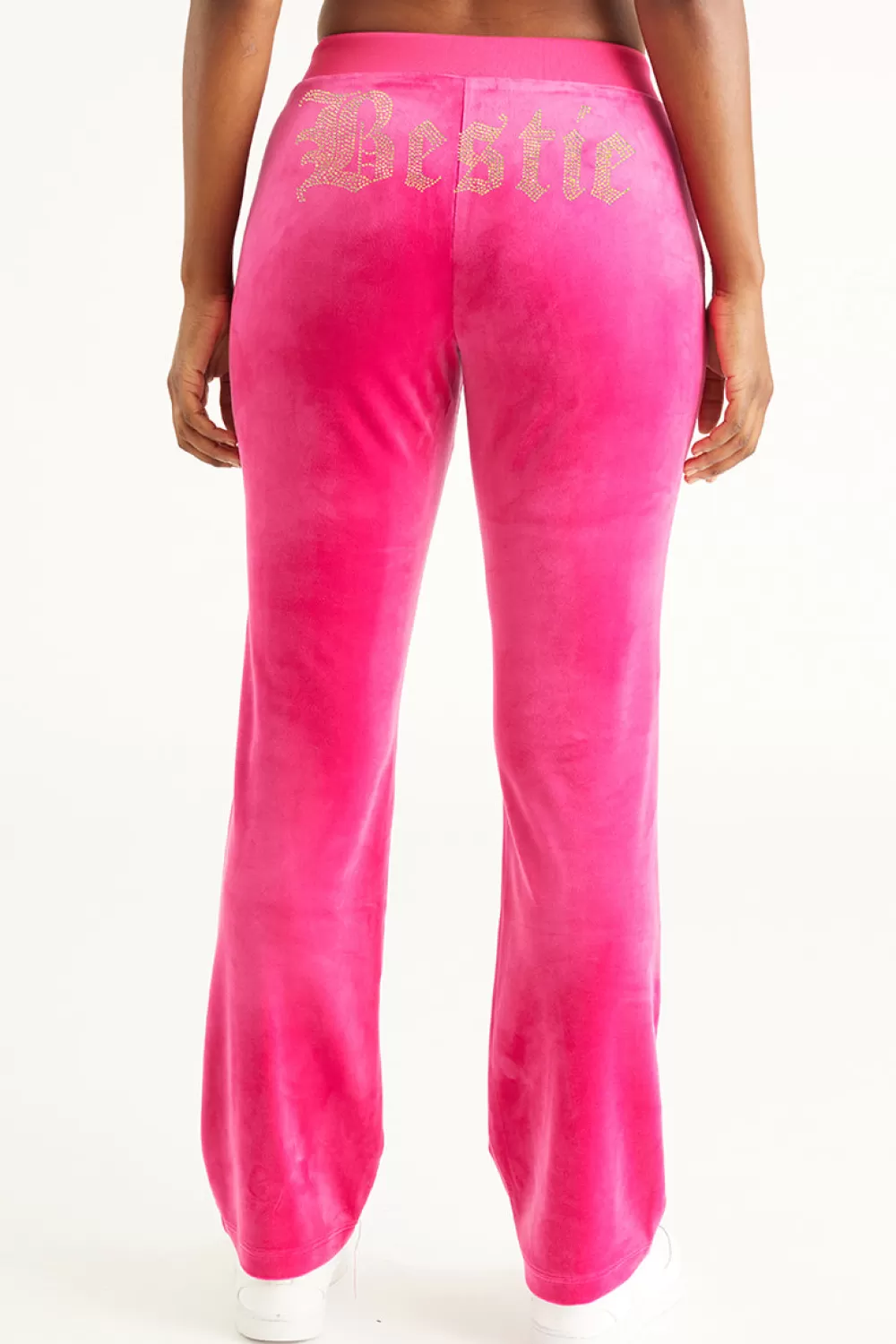 Track Bottoms | Bling Sets-Juicy Couture Bestie Big Bling Velour Track Pants FreeLove/GoldBling