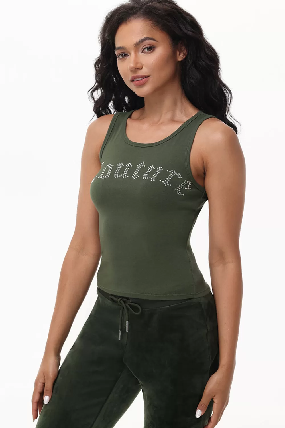 Tees & Tops-Juicy Couture Big Bling Couture Tank Top HandsOnDeck