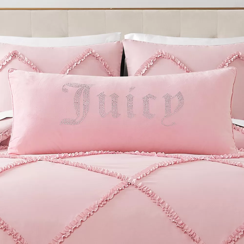 Throw Pillows-Juicy Couture Big Bling Pillow BlushPink