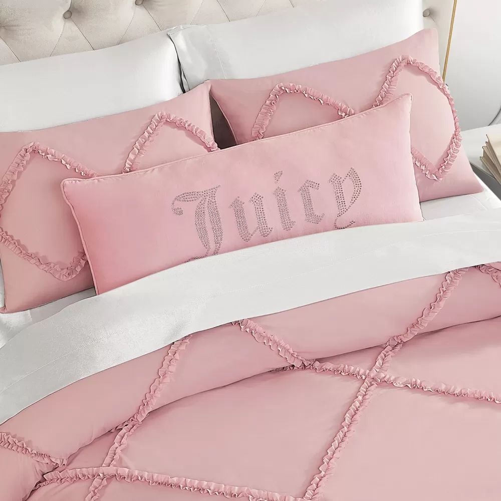 Throw Pillows-Juicy Couture Big Bling Pillow BlushPink