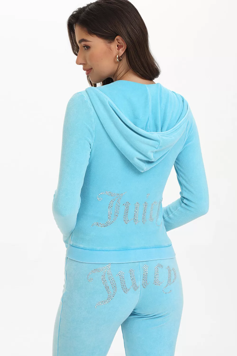 Track Tops | Track Tops-Juicy Couture Big Bling Towel Terry Zip Hoodie Wave