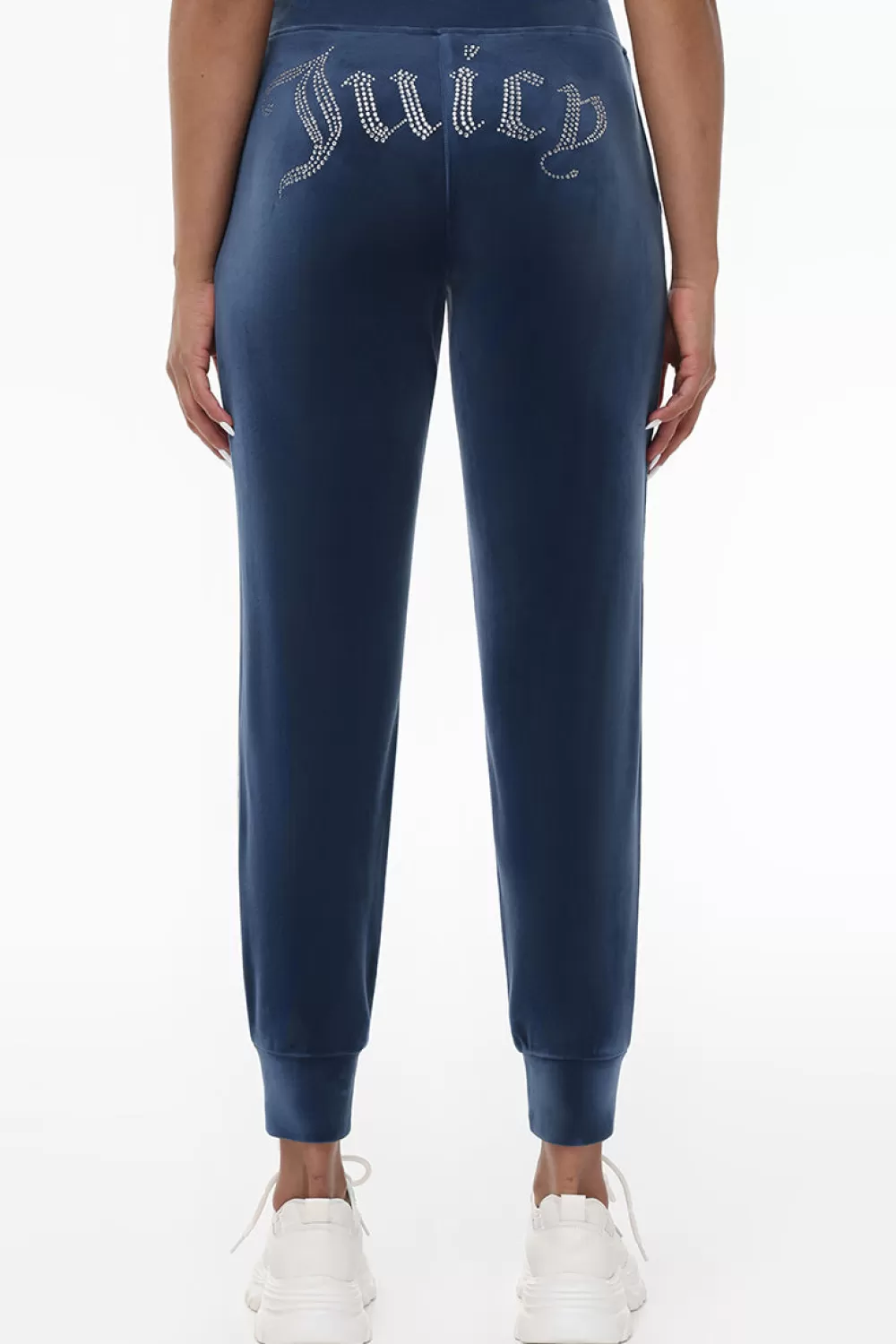 Track Bottoms | Bling Sets-Juicy Couture Big Bling Velour Jogger MidnightSea