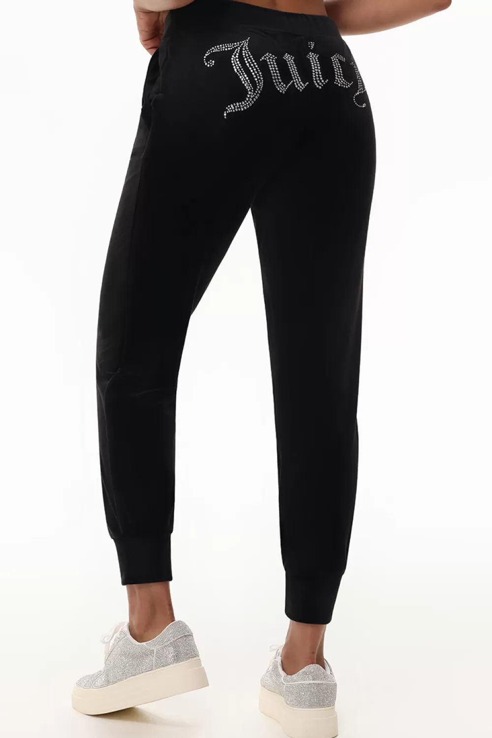 Track Bottoms | Bling Sets-Juicy Couture Big Bling Velour Jogger Liquorice