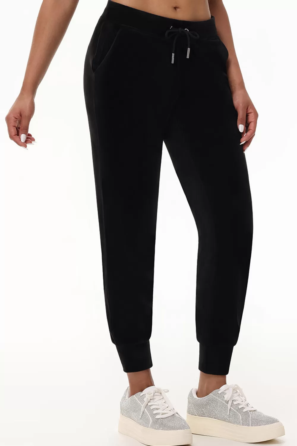 Track Bottoms | Bling Sets-Juicy Couture Big Bling Velour Jogger Liquorice