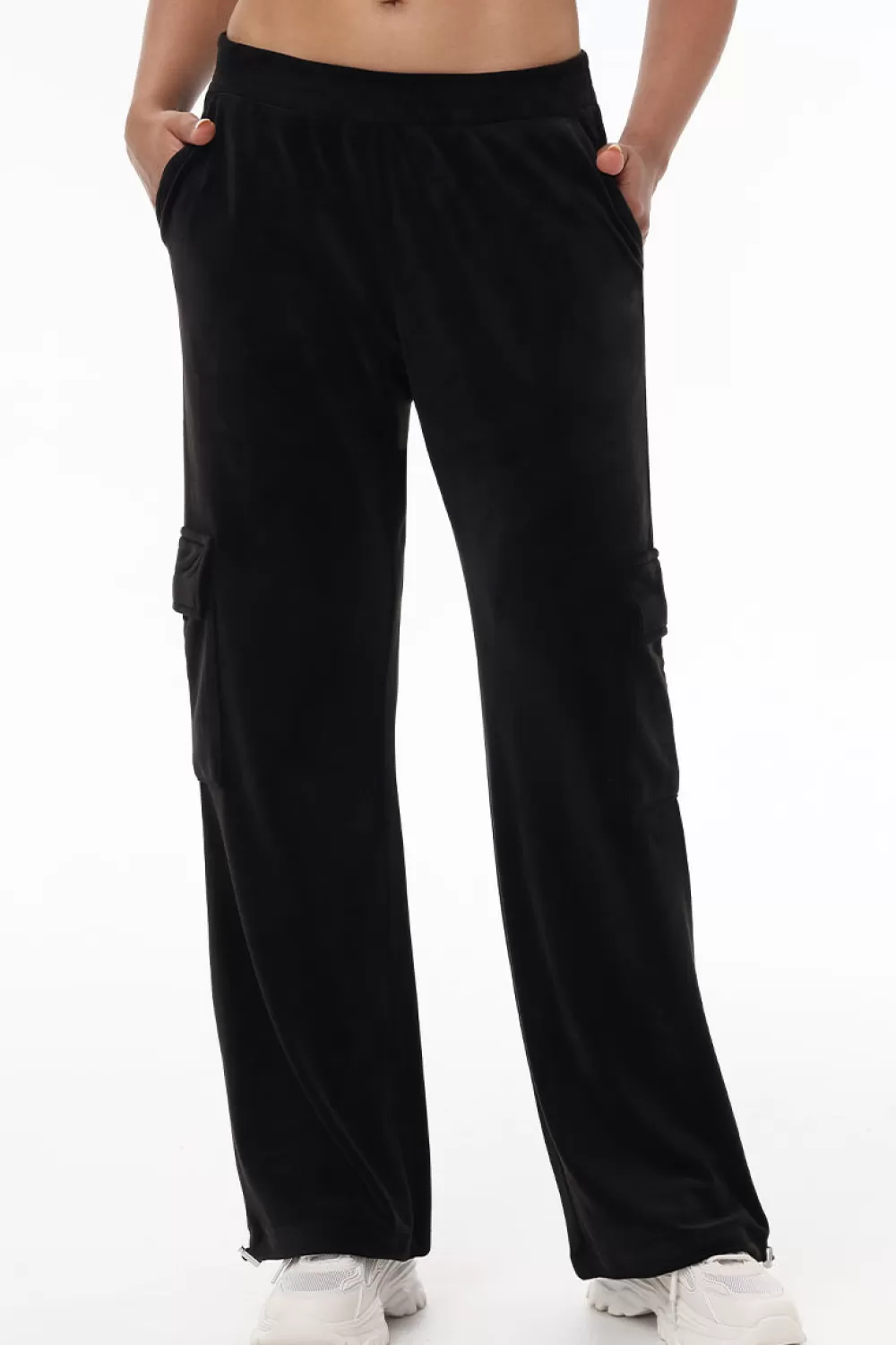 Track Bottoms | Bling Sets-Juicy Couture Bling Velour Cargo Pant Liquorice