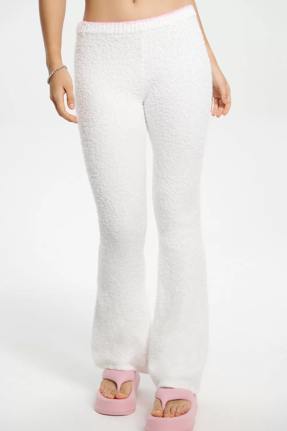 Track Bottoms | Track Pants-Juicy Couture Boucle Sweater Track Pants White