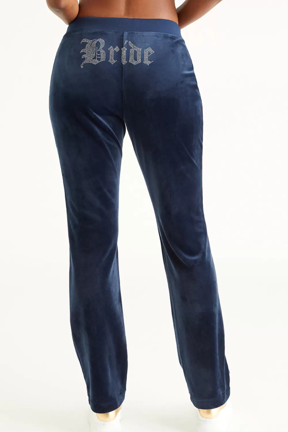 Track Bottoms | Bling Sets-Juicy Couture Bride Big Bling Velour Track Pants RegalBlue/SilverBling