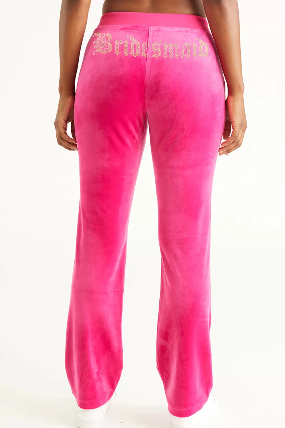 Track Bottoms | Bling Sets-Juicy Couture Bridesmaid Big Bling Velour Track Pants FreeLove/GoldBling