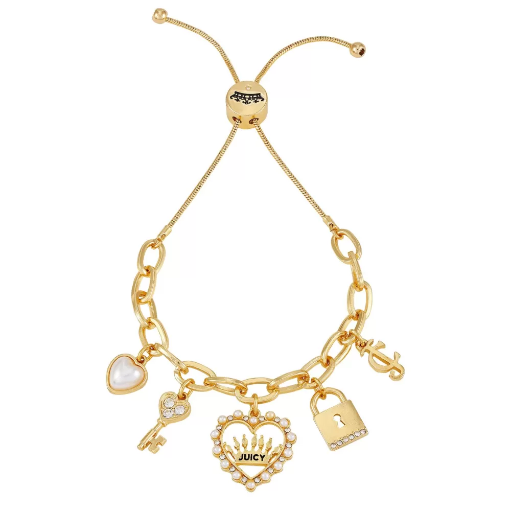 Bracelets-Juicy Couture Charm Slider Bracelet Gold