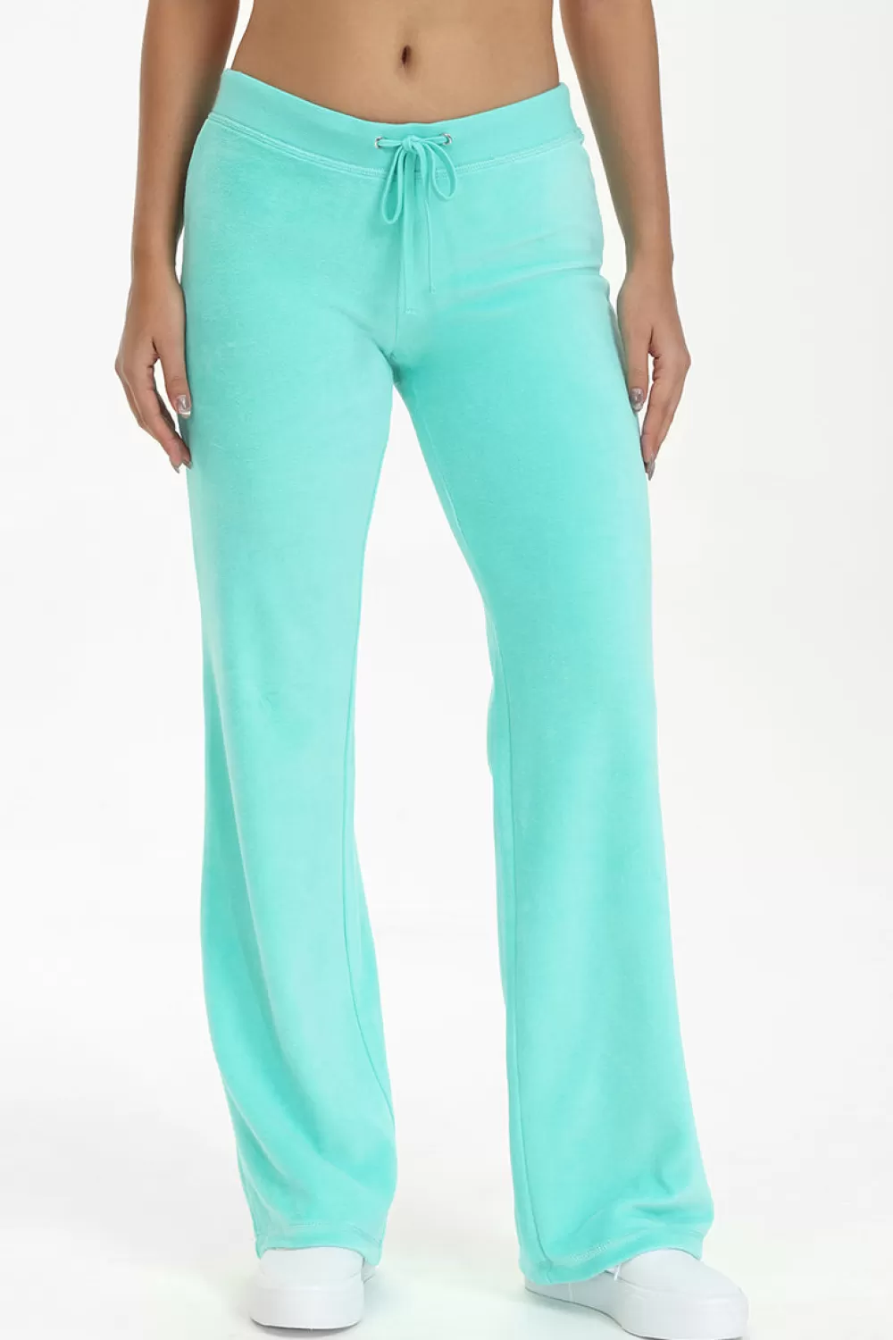 Track Bottoms | Track Pants-Juicy Couture Classic Cotton Velour Track Pants BermudaSky