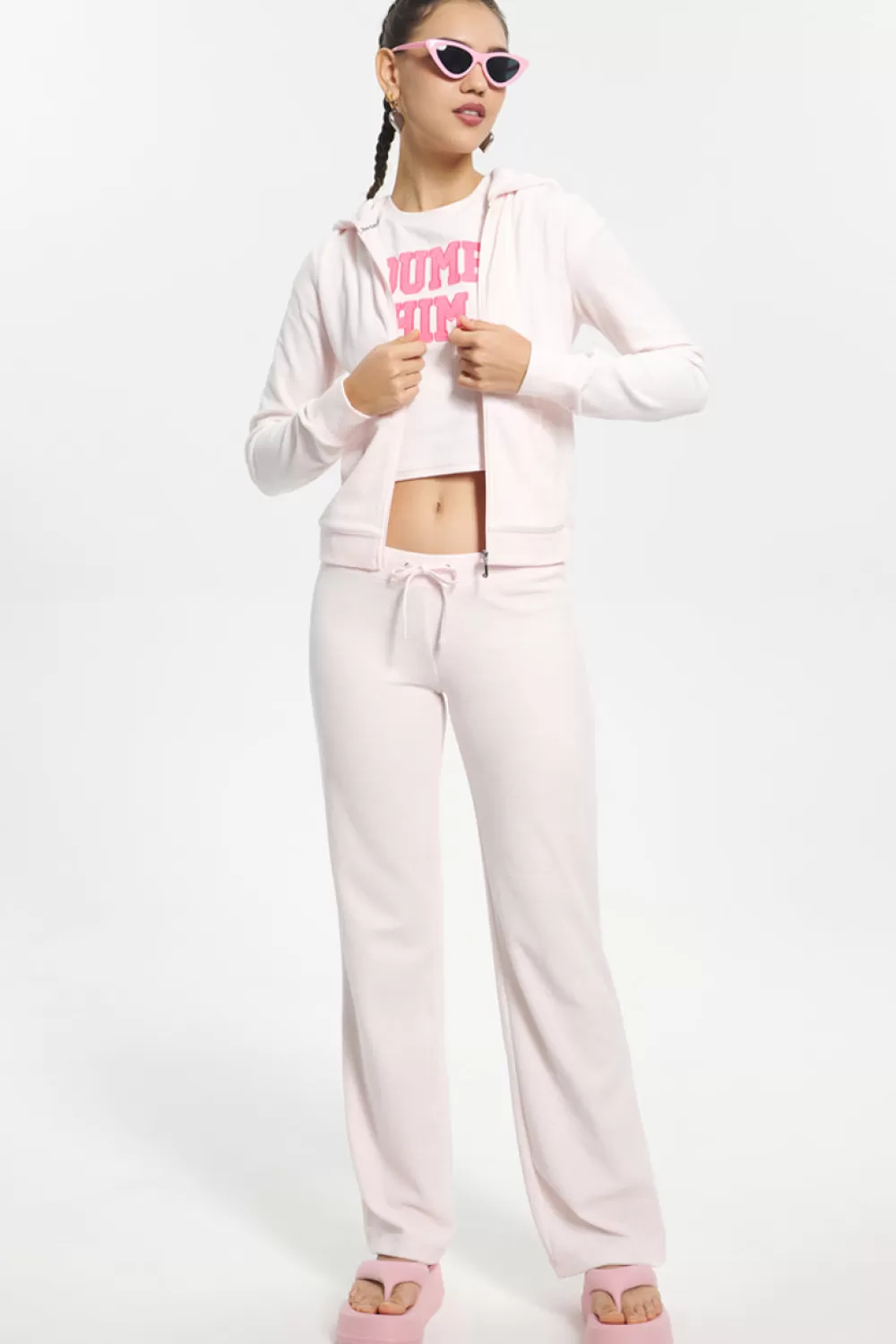 Track Bottoms | Track Pants-Juicy Couture Classic Cotton Velour Track Pants SoftGlow