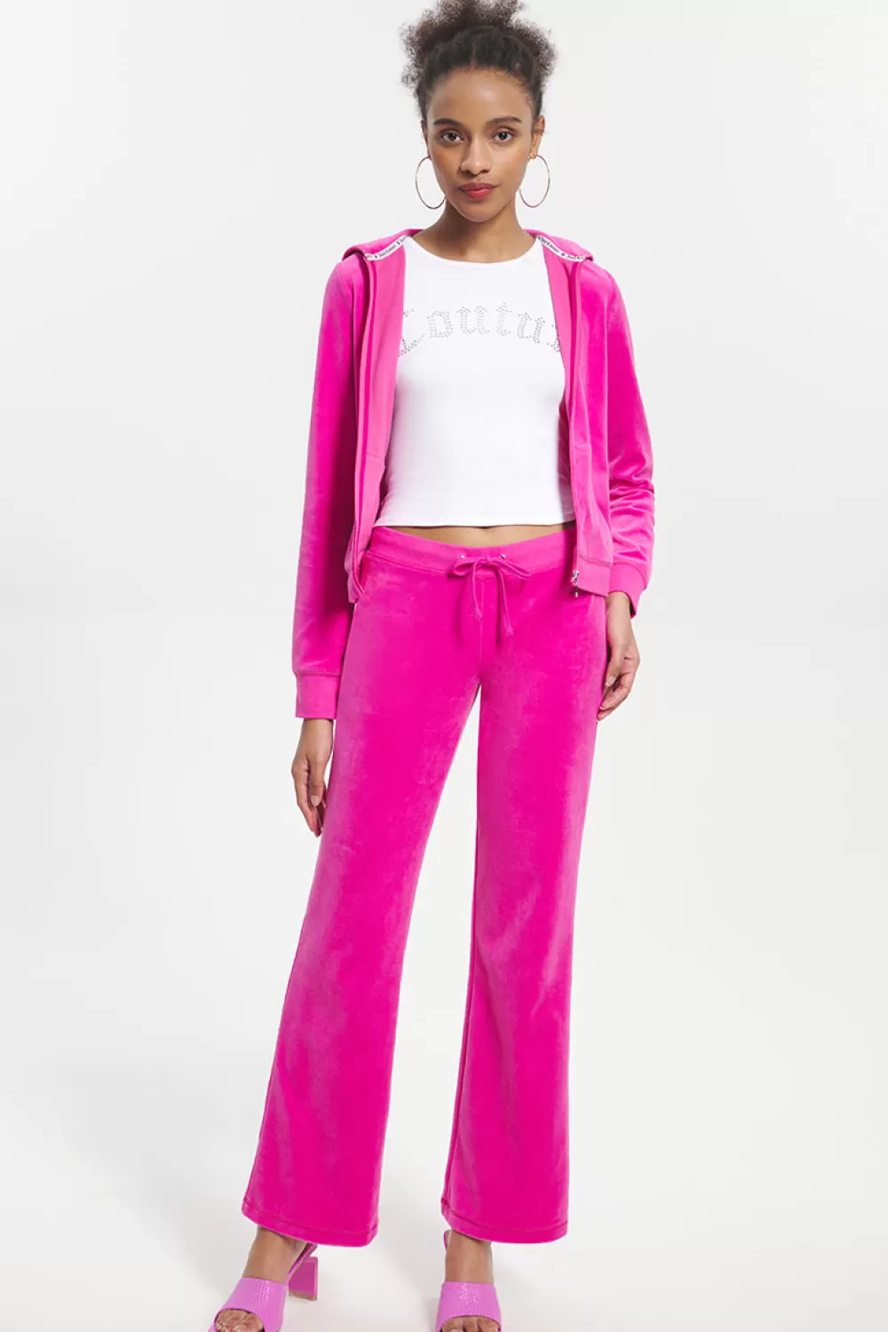 Track Bottoms | Track Pants-Juicy Couture Classic Cotton Velour Track Pants FreeLove