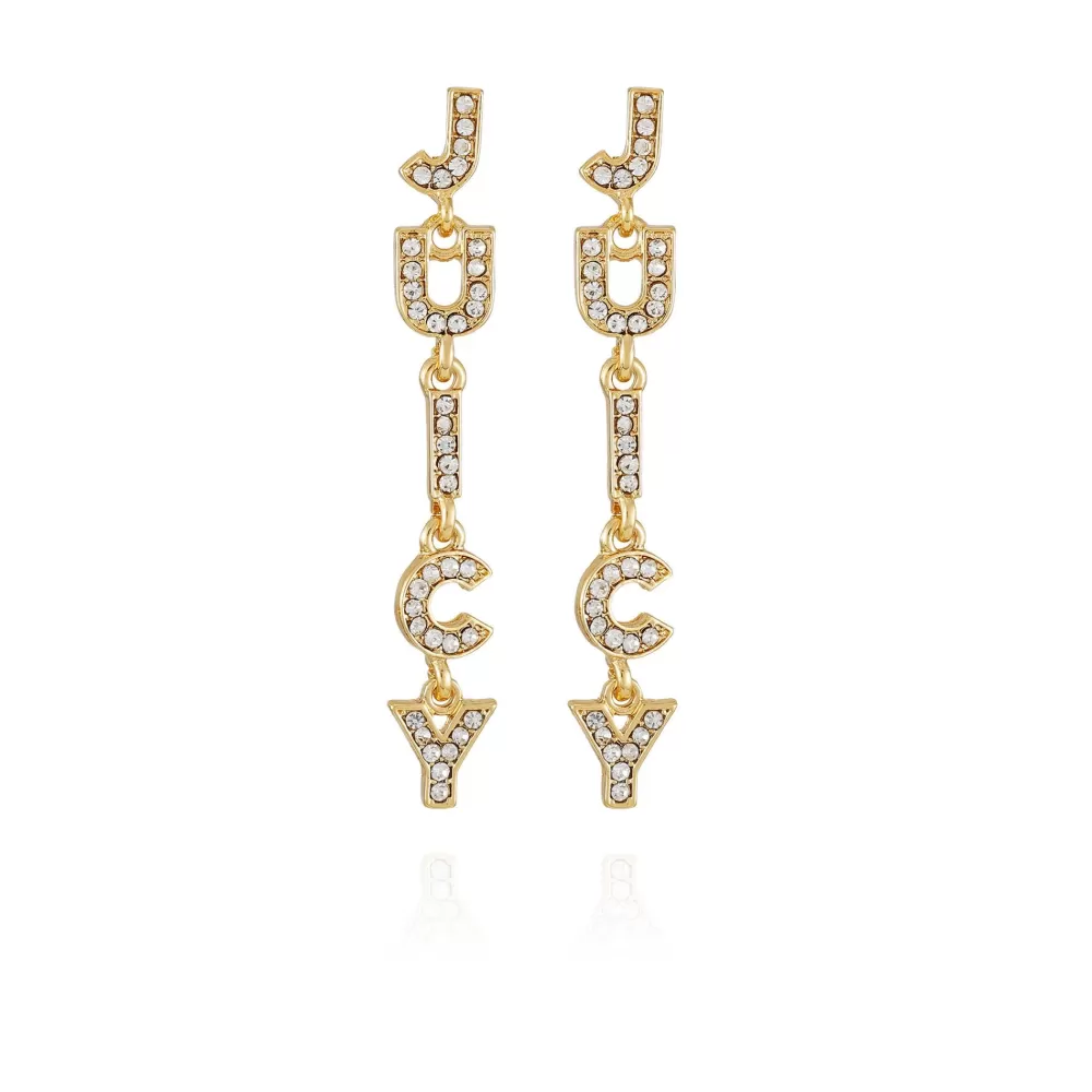 Earrings-Juicy Couture Drop Dangle Earrings Gold