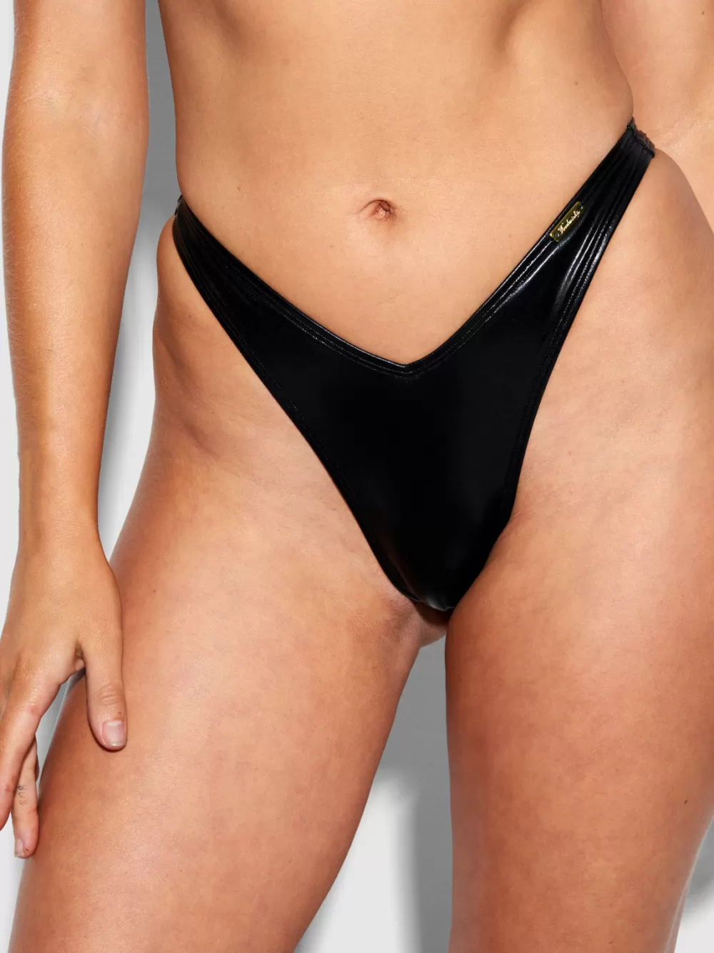 Swim Bottoms-Juicy Couture Frederick's Of Hollywood Onyx Swim Tanga Bottom Meteorite