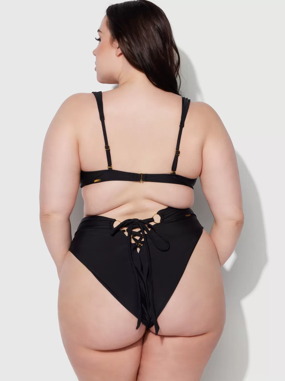 Swim Tops-Juicy Couture Frederick's Of Hollywood Rising Star Chain Push Up Swim Top Black