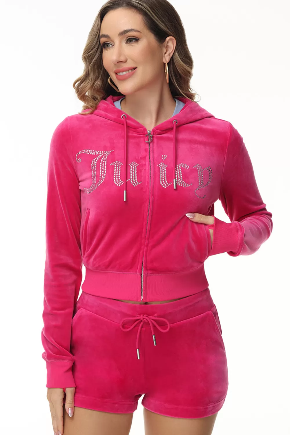 Track Tops | Track Tops-Juicy Couture Front Bling Hoodie FreeLove