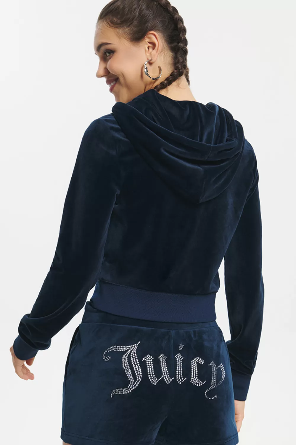 Track Tops | Track Tops-Juicy Couture Front Bling Hoodie RegalBlue