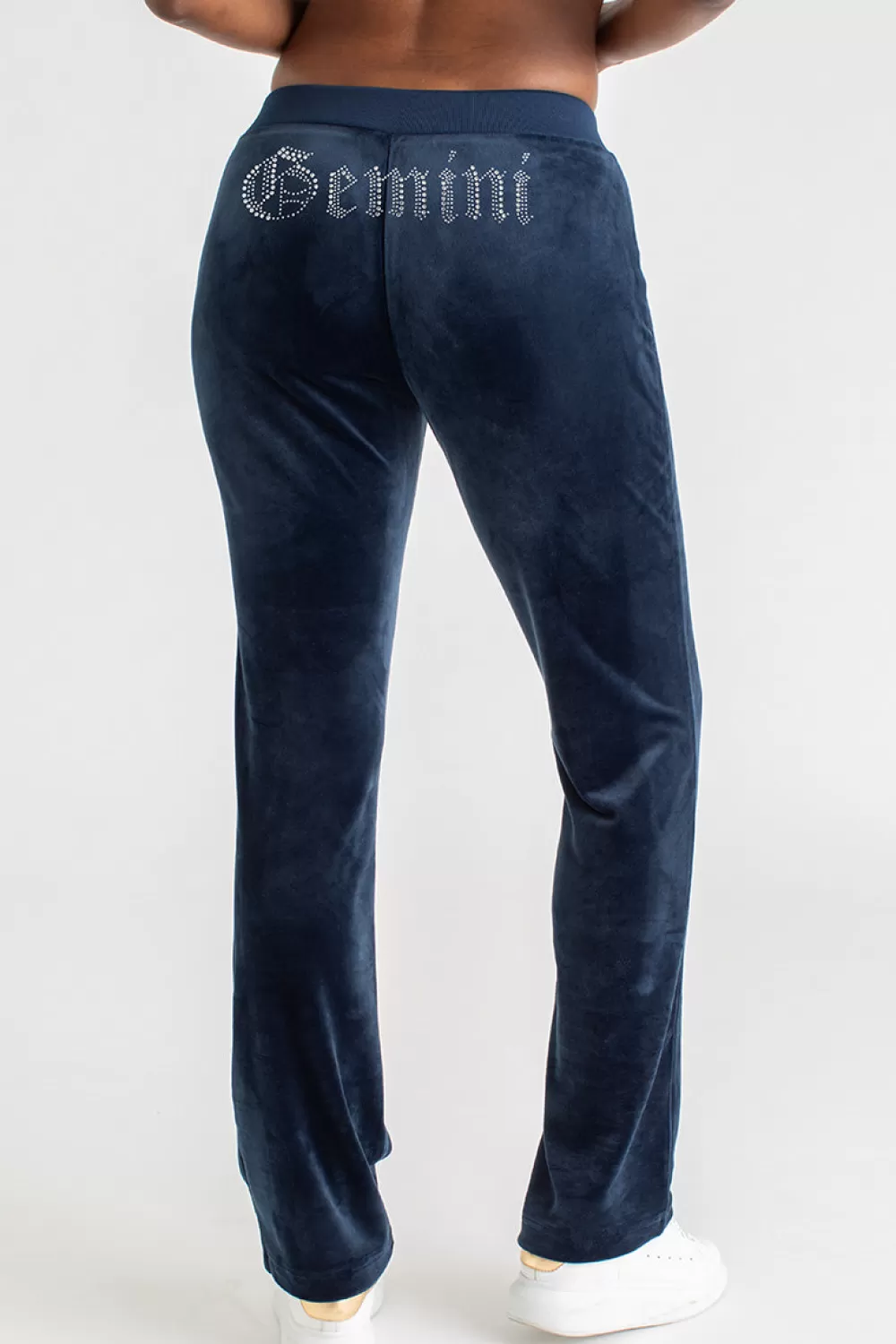 Track Bottoms | Bling Sets-Juicy Couture Gemini Big Bling Velour Track Pants RegalBlue/GoldBling