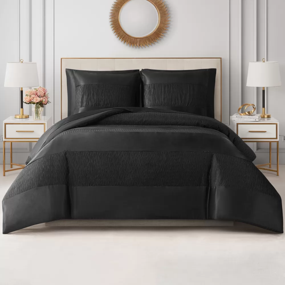 Comforter Sets-Juicy Couture Glam Night Comforter Set Black