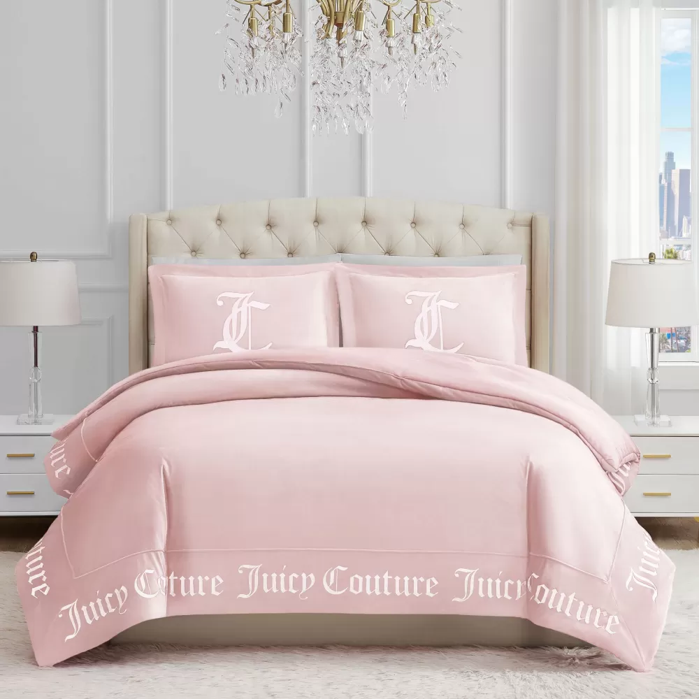 Comforter Sets-Juicy Couture Gothic Comforter Set MarshmallowPink