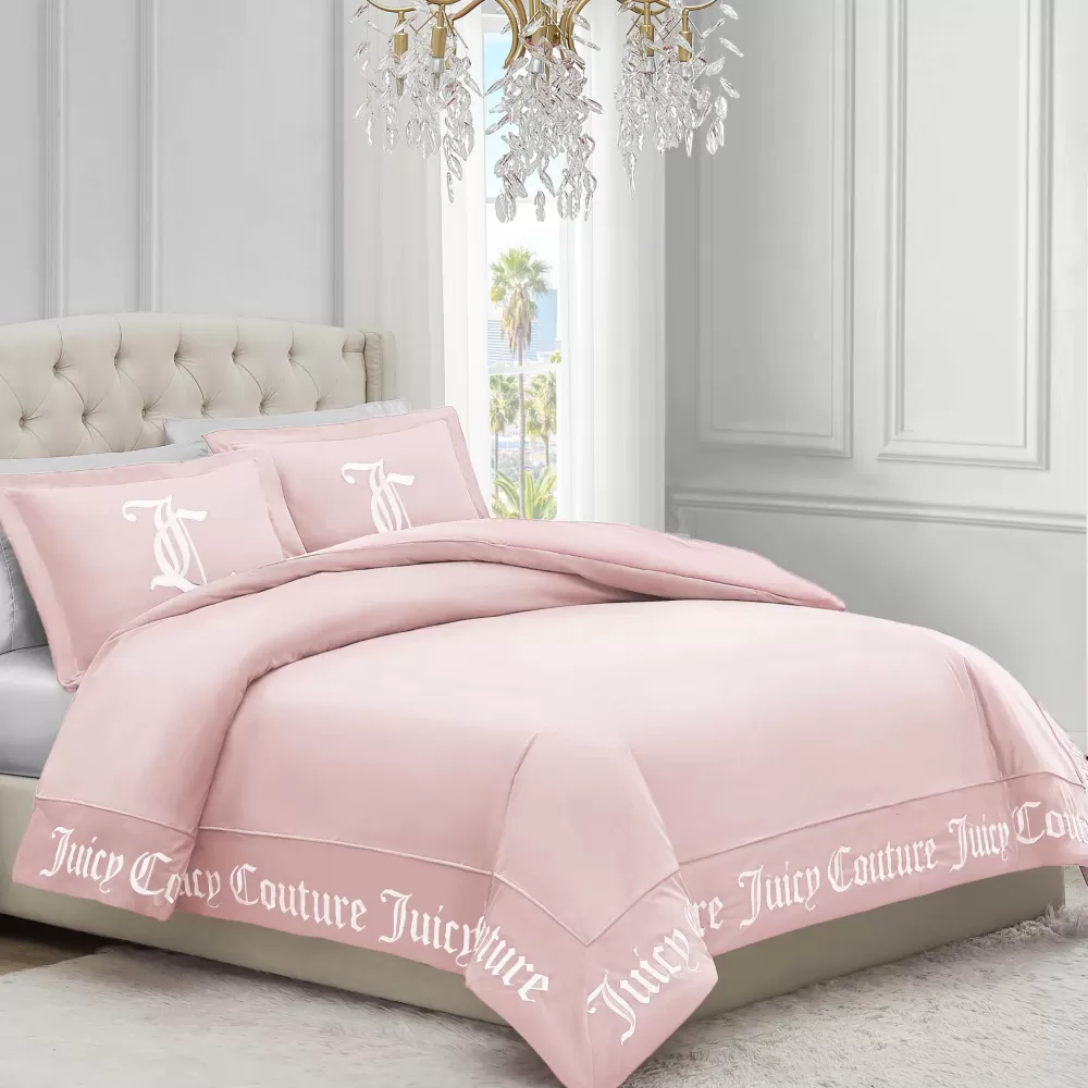 Comforter Sets-Juicy Couture Gothic Comforter Set MarshmallowPink