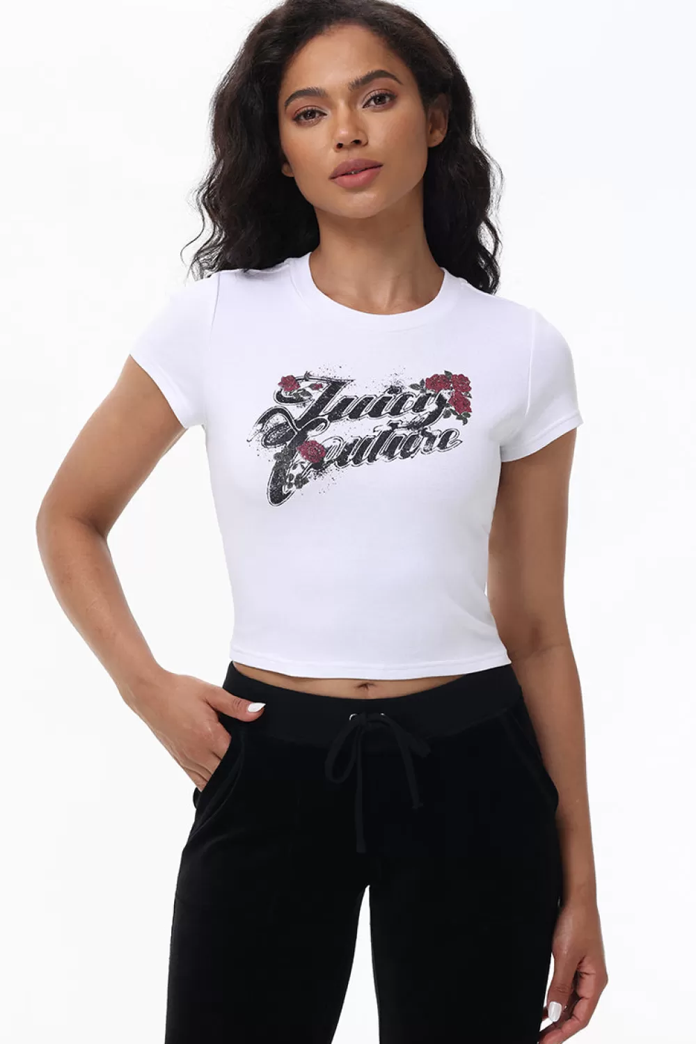 Tees & Tops-Juicy Couture Grunge Juicy Tee White