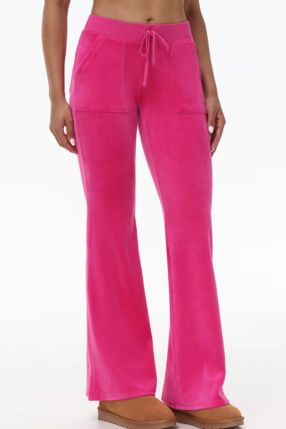 Track Bottoms | Track Pants-Juicy Couture Hollywood Scottie Snap Pocket Cotton Velour Track Pants FreeLove