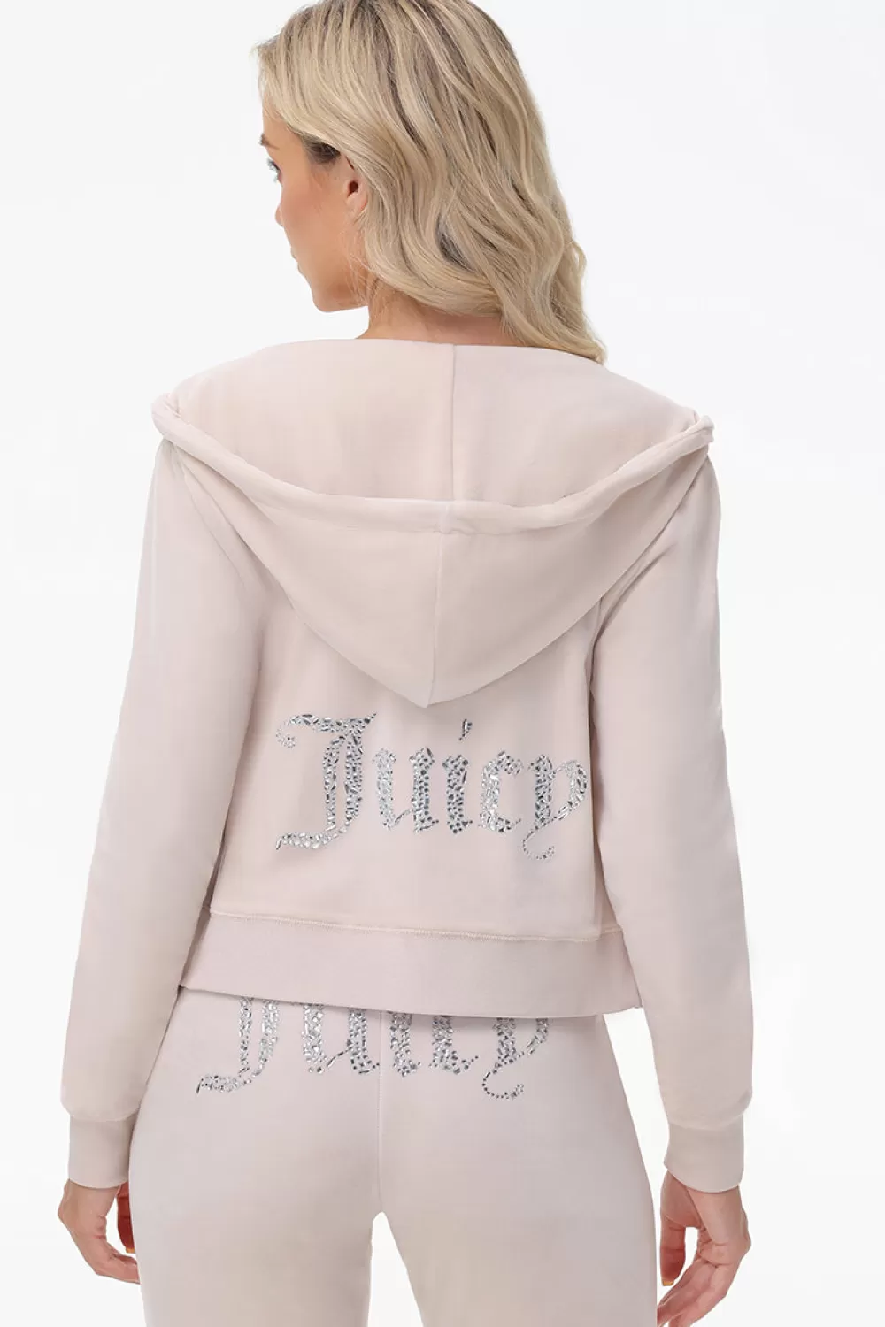 Hoodies & Jackets-Juicy Couture Mixed s Velour Hoodie Crystal