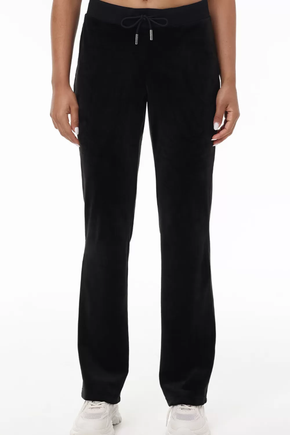 Track Bottoms | Bling Sets-Juicy Couture Mixed Crystals Velour Track Pants Liquorice