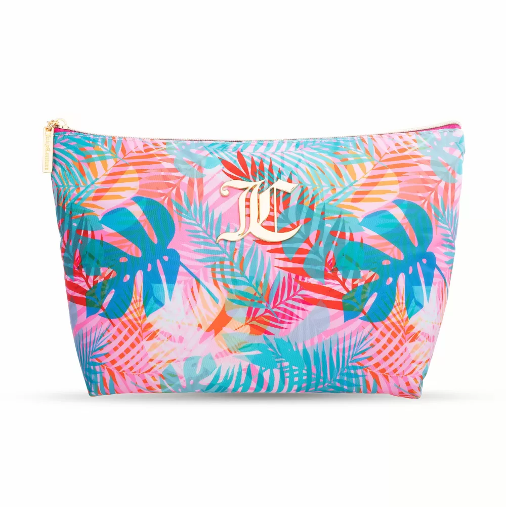 Makeup Bags-Juicy Couture Monogram Makeup Pouch TropicalPalm