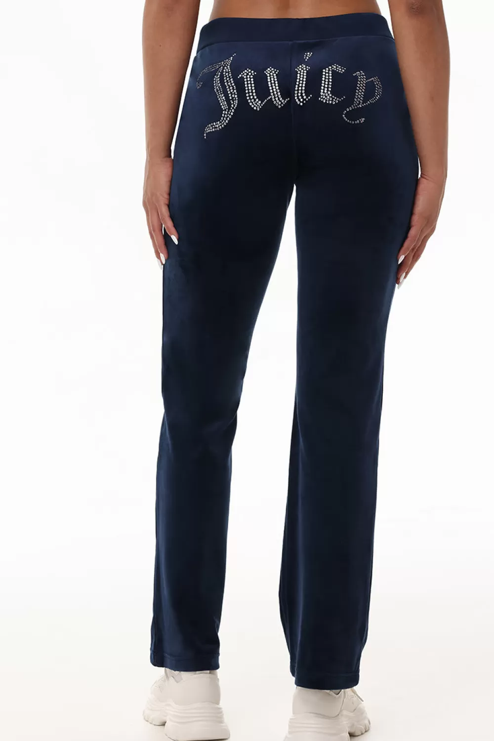 Track Bottoms | Bling Sets-Juicy Couture OG Big Bling Velour Track Pants RegalBlue