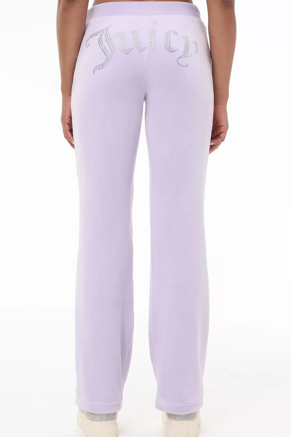 Track Bottoms | Bling Sets-Juicy Couture OG Big Bling Velour Track Pants OrchidPetal