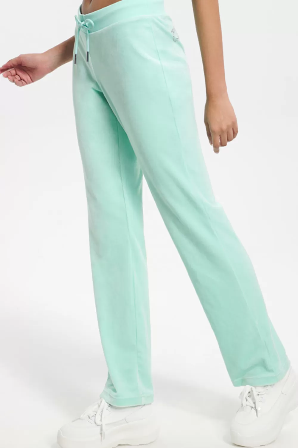 Track Bottoms | Bling Sets-Juicy Couture OG Big Bling Velour Track Pants TintOfMint