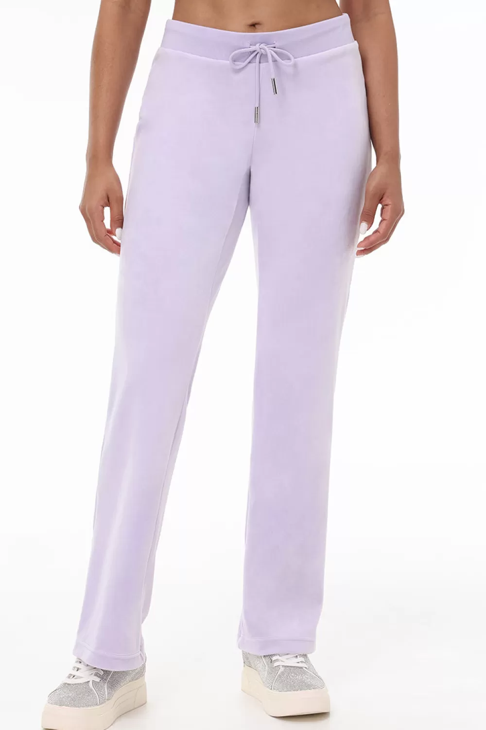 Track Bottoms | Bling Sets-Juicy Couture OG Big Bling Velour Track Pants OrchidPetal