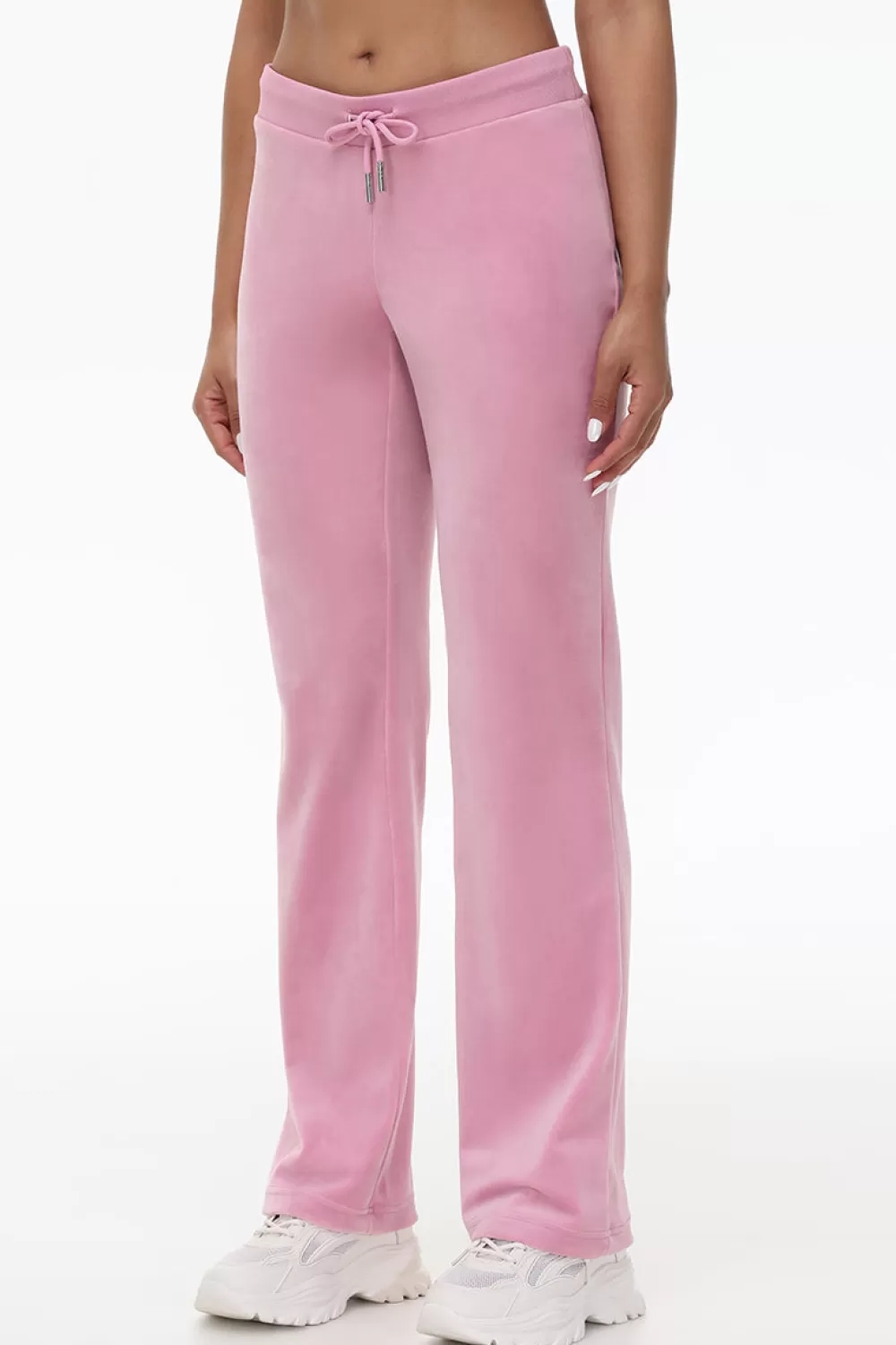 Track Bottoms | Bling Sets-Juicy Couture OG Big Bling Velour Track Pants Rose