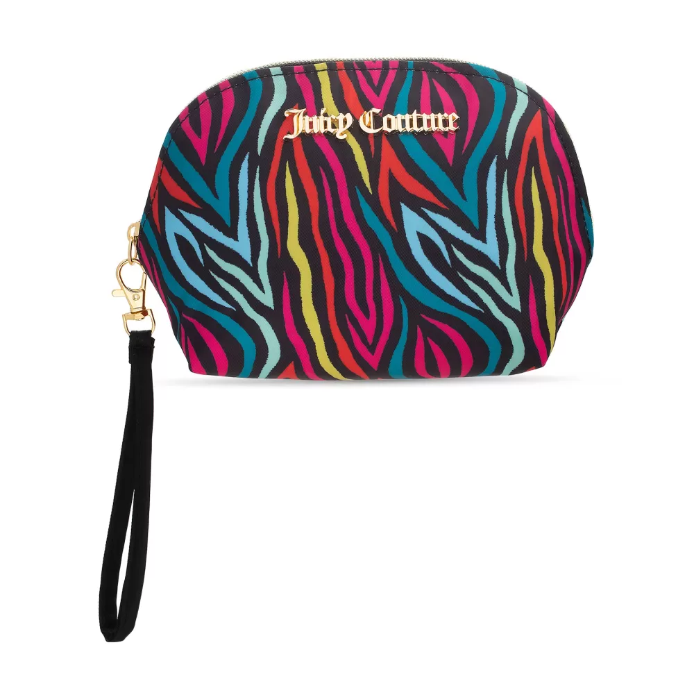 Makeup Bags-Juicy Couture Petite Makeup Wristlet RainbowZebra