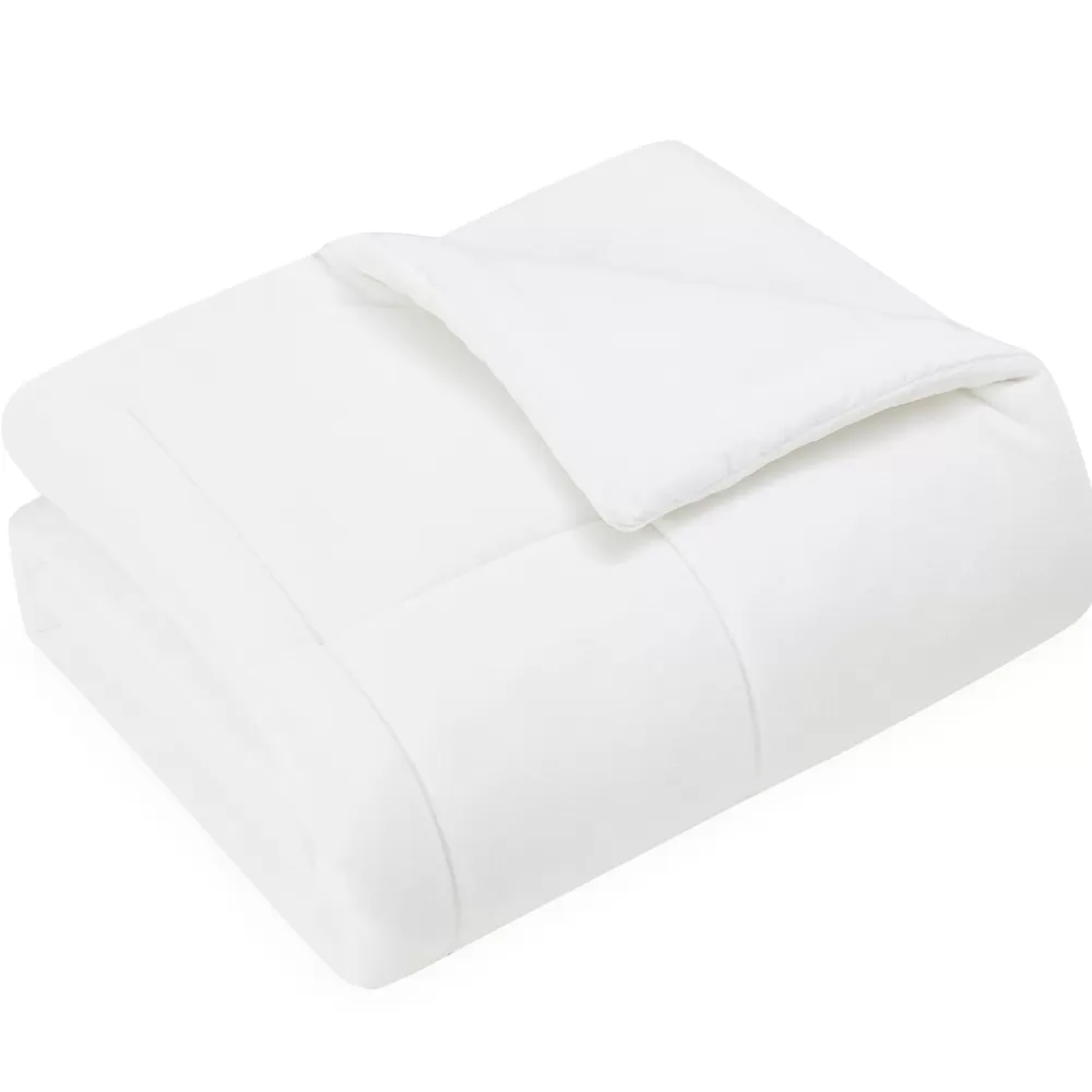 Comforter Sets-Juicy Couture Plush Comforter Set White