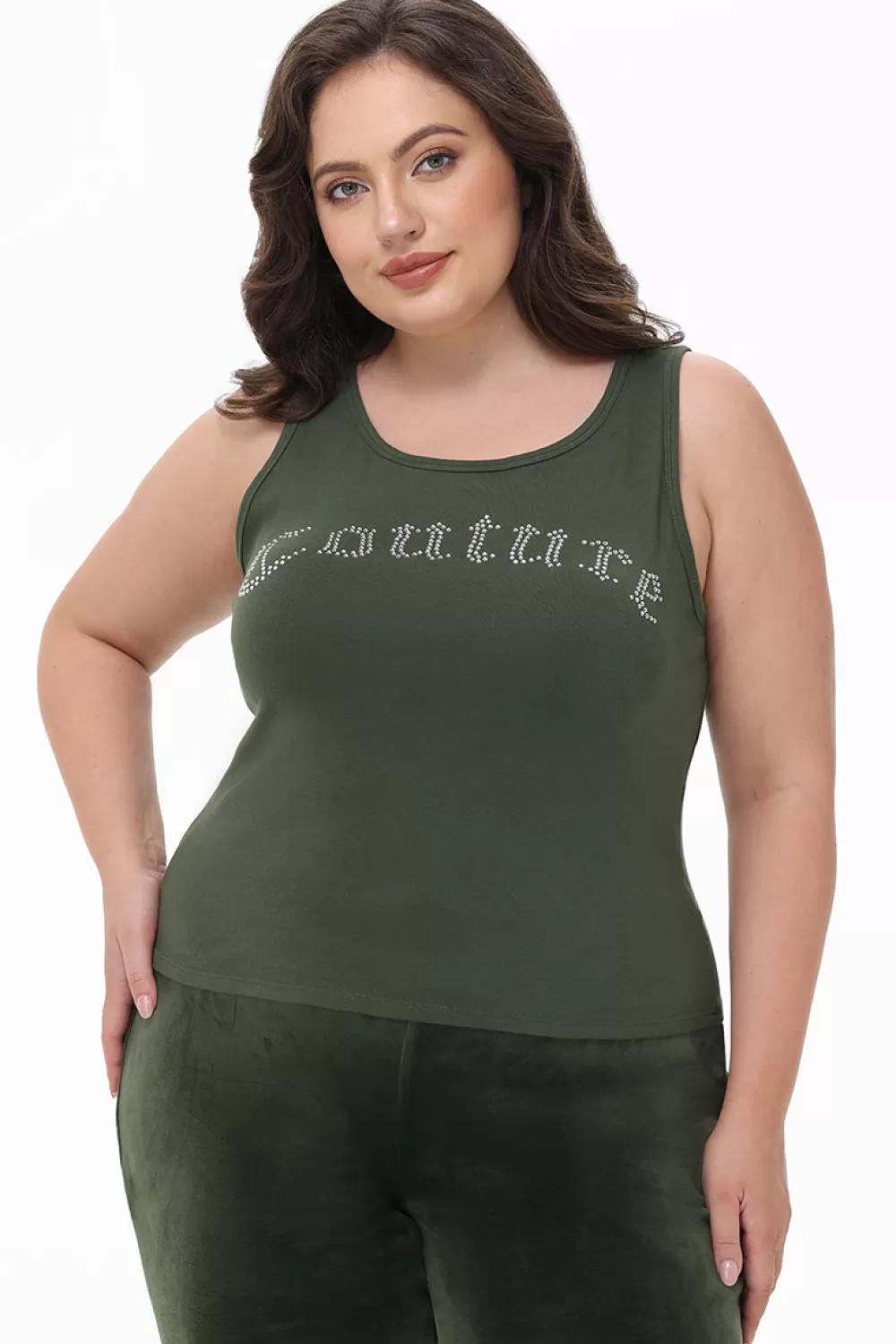 Tees & Tops | Plus-Size-Juicy Couture Plus-Size Big Bling Couture Tank Top HandsOnDeck