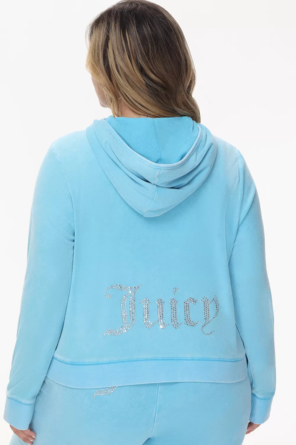 Track Tops | Track Tops-Juicy Couture Plus-Size Big Bling Towel Terry Zip Hoodie Wave