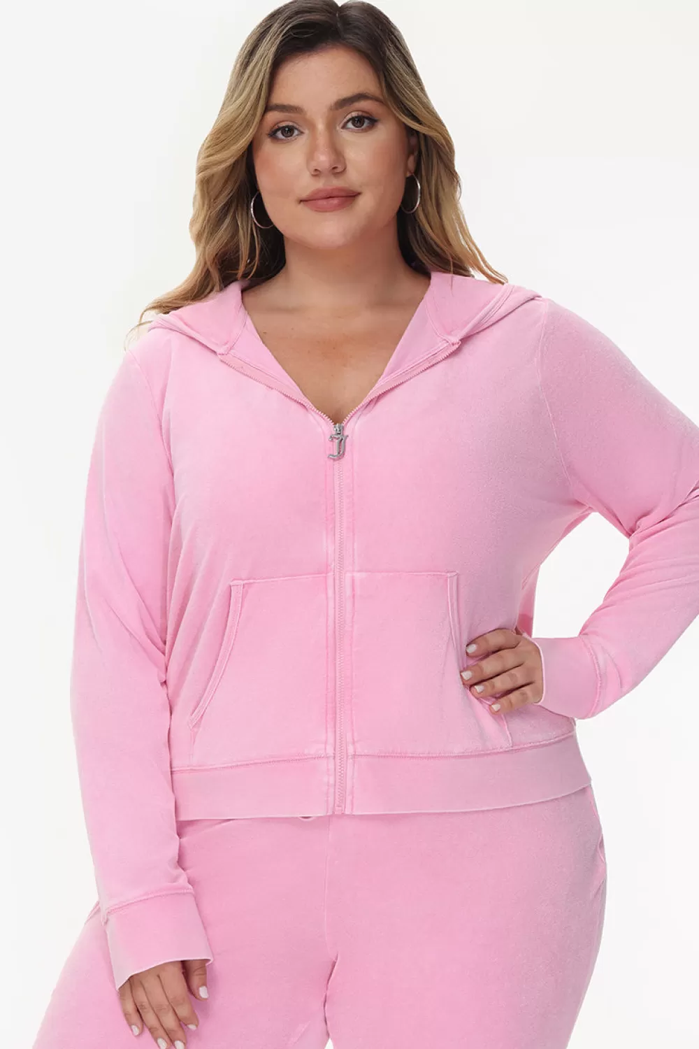 Track Tops | Track Tops-Juicy Couture Plus-Size Big Bling Towel Terry Zip Hoodie HotHot