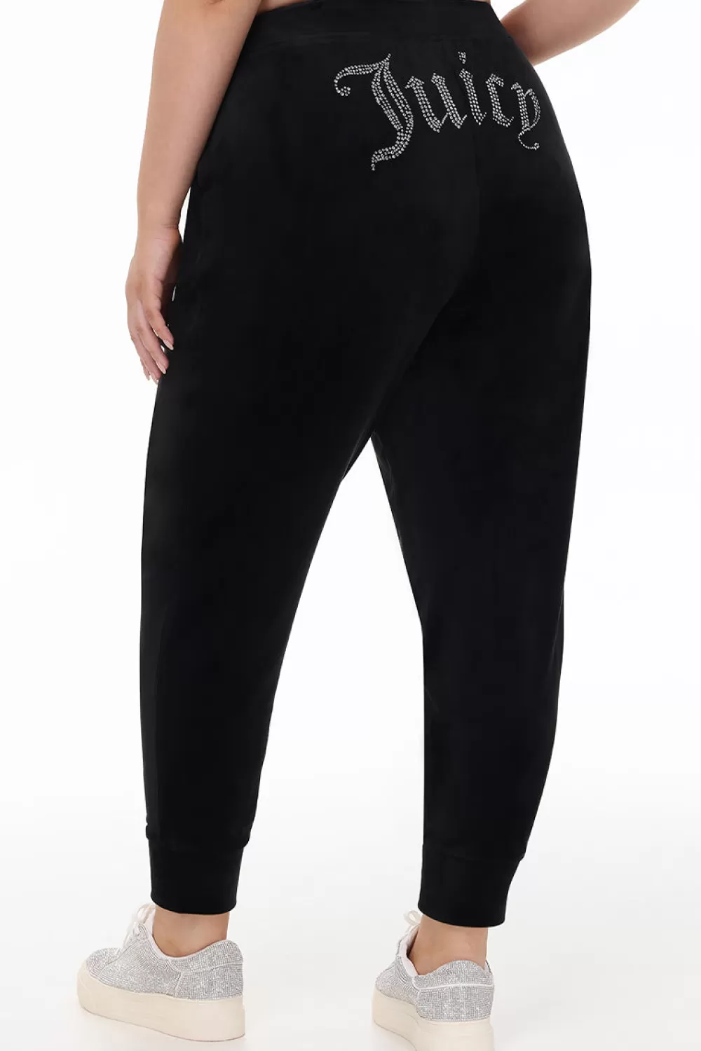 Track Bottoms | Bling Sets-Juicy Couture Plus-Size Big Bling Velour Jogger Liquorice