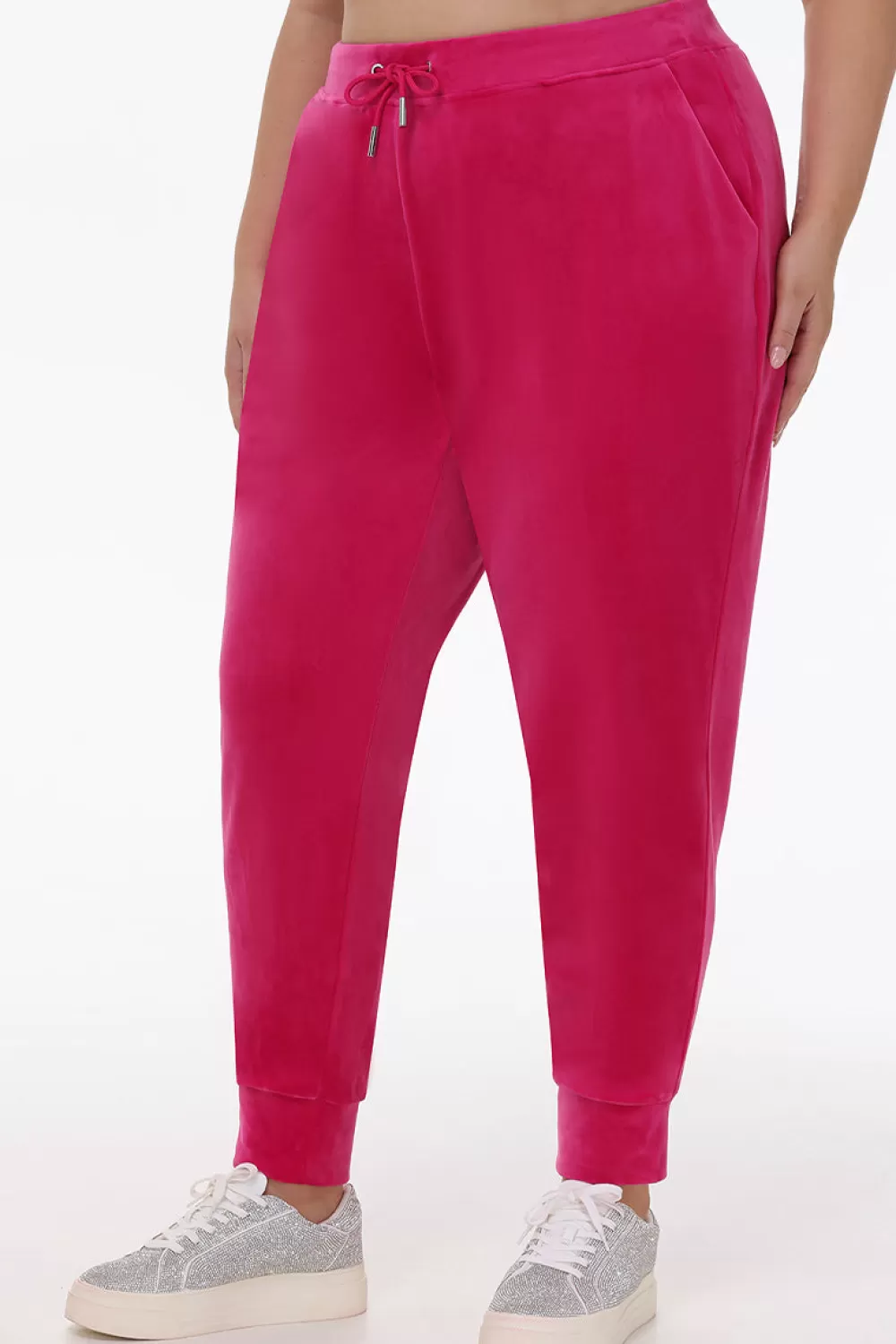 Track Bottoms | Bling Sets-Juicy Couture Plus-Size Big Bling Velour Jogger FreeLove