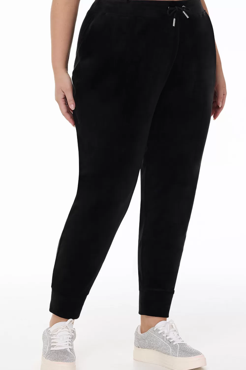 Track Bottoms | Bling Sets-Juicy Couture Plus-Size Big Bling Velour Jogger Liquorice