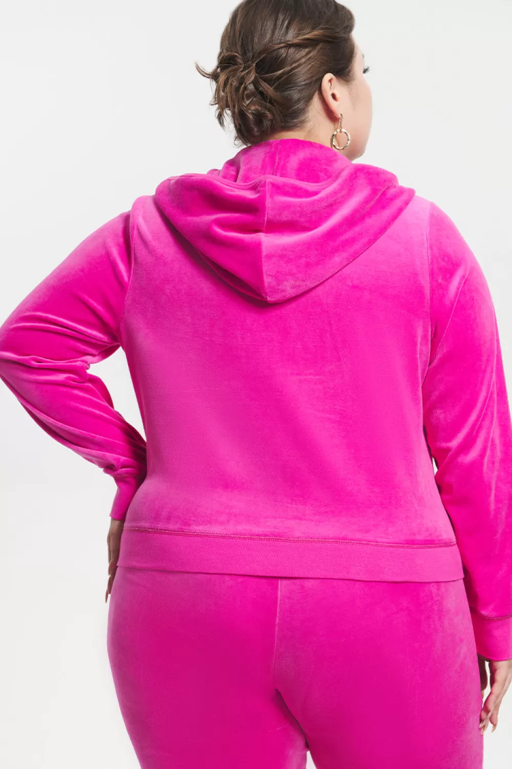 Track Tops | Track Tops-Juicy Couture Plus-Size Classic Cotton Velour Hoodie FreeLove