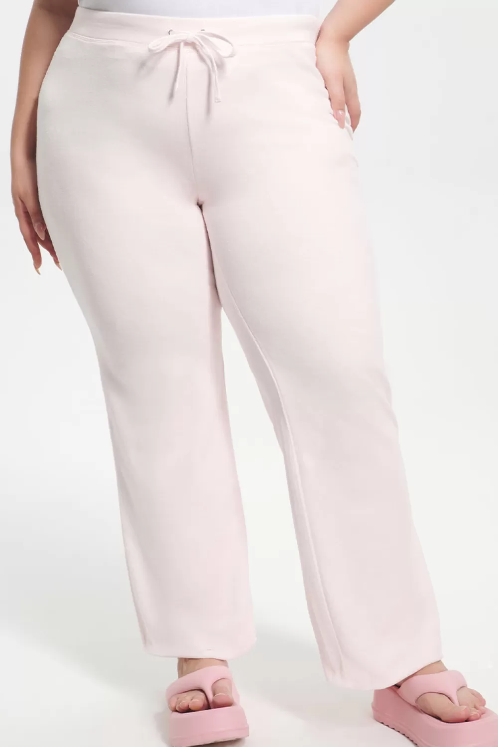 Track Bottoms | Track Pants-Juicy Couture Plus-Size Classic Cotton Velour Track Pants SoftGlow