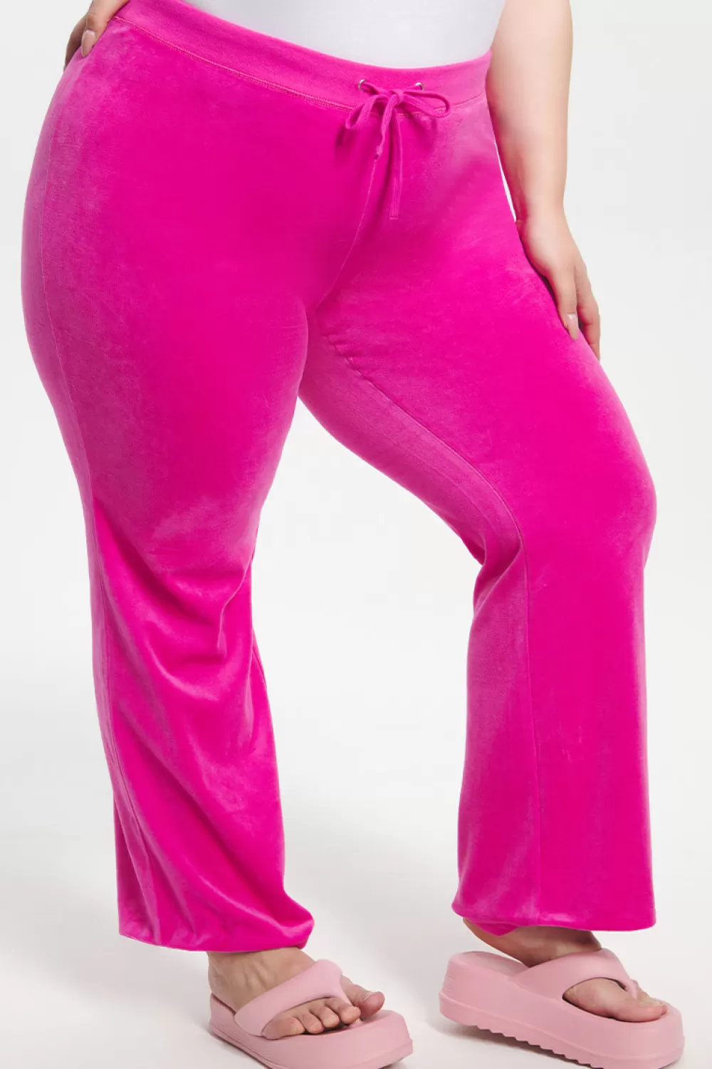 Track Bottoms | Track Pants-Juicy Couture Plus-Size Classic Cotton Velour Track Pants FreeLove