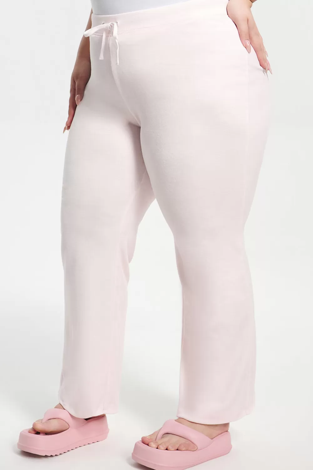 Track Bottoms | Track Pants-Juicy Couture Plus-Size Classic Cotton Velour Track Pants SoftGlow