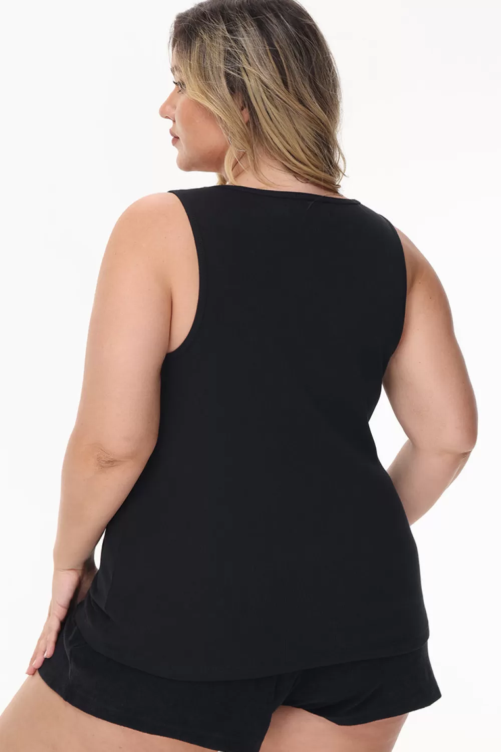 Tees & Tops | Plus-Size-Juicy Couture Plus-Size Long Bling Tank Top Liquorice