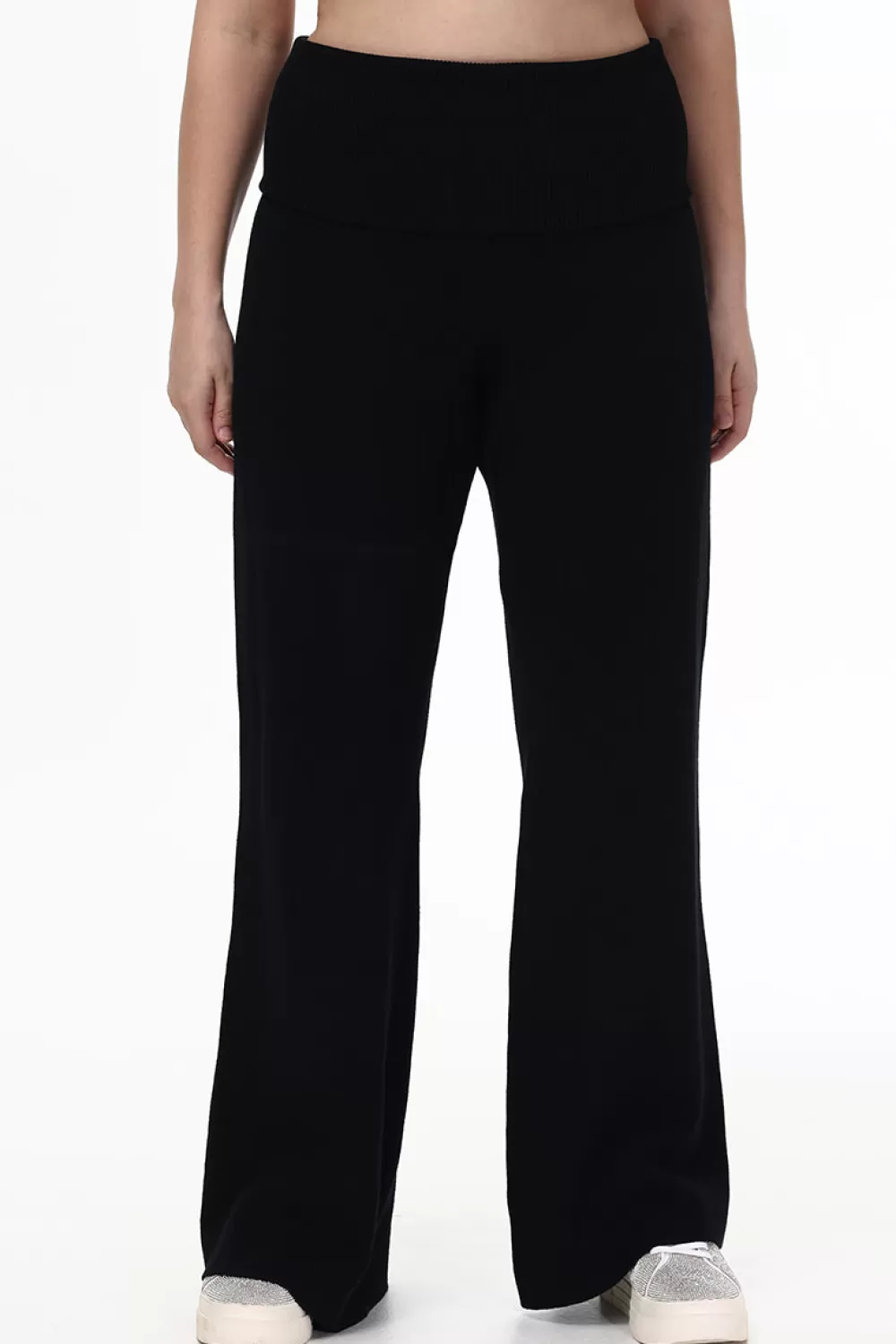 Plus-Size-Juicy Couture Plus-Size Low Rise Knit Flare Pants Liquorice